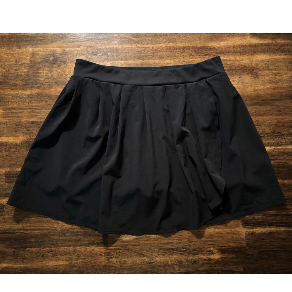 J Crew Women’s Large Skort Pleated Elastic Waist Stretch Mini Skirt with Shorts